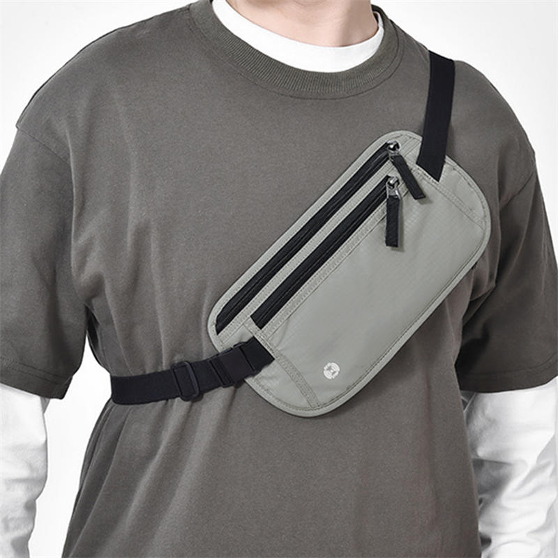 Money Belt Hidden - 目に見えないトラベルウエストパックポーチ、パスポート、マネーベルトバッグ、隠しセキュリティウォレット、アウトドアスポーツ、ジョギング、チェストパック、ウエストバッグ