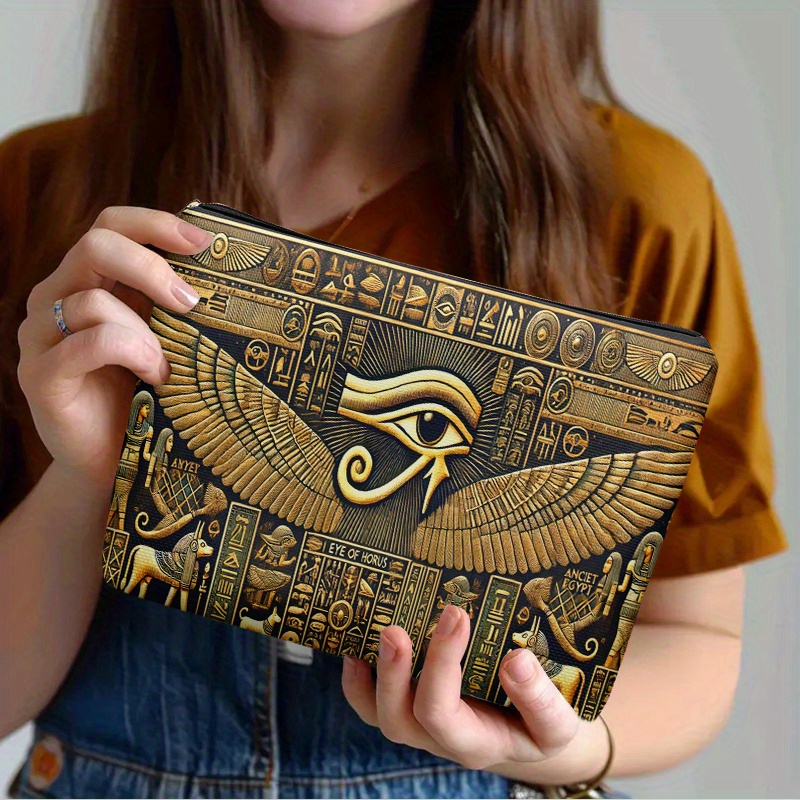 Travel Accessories Egypt - 古代エジプトのホルスの目化粧品バッグ旅行用多機能収納バッグ文房具、薬、ギフト用アクセサリー用