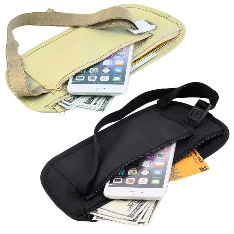 Money Belt Hidden - 目に見えないトラベルウエストパックポーチパスポートマネーベルトバッグ隠しセキュリティ財布ギフトトラベルバッグチェストパックマネーウエストバッグ