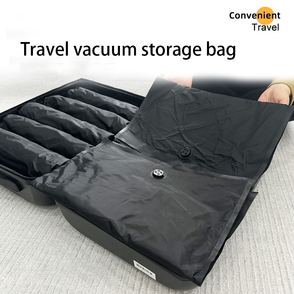 Compression Bag Vacuum - 再利用可能なハンドロール式真空バッグ 省スペース 防塵 真空圧縮バッグ 旅行用ポータブル荷物真空収納バッグ