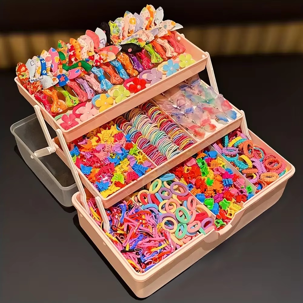 Travel Accessories For 10 Year Old Girl - 女の子の普段使いの服装に適した555点のセット、アウトドア旅行にぴったりの華やかなヘアアクセサリーセット。