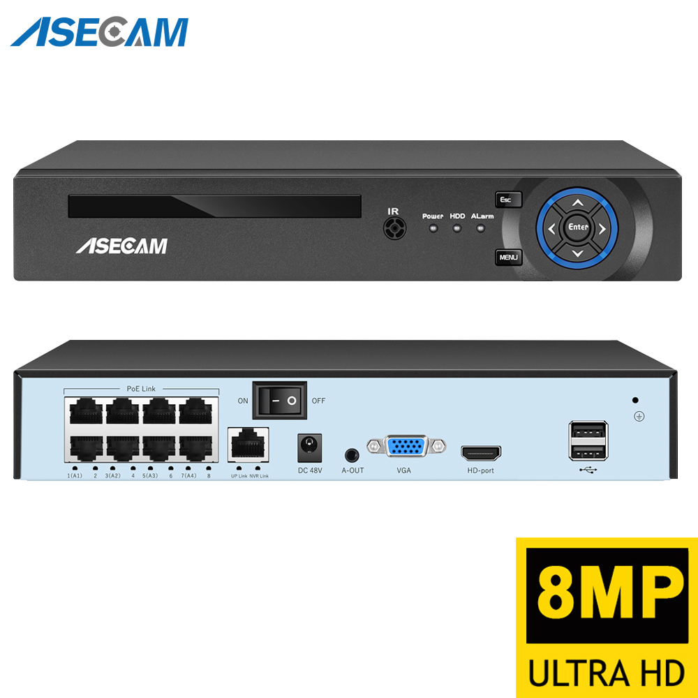 Travel Accessories Uk - スーパー8MP POE NVRビデオレコーダー 音声IPカメラ H.265 CCTVシステム
