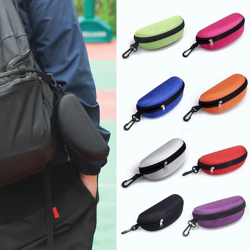 Travel Reading Accessories - ユニセックスフック付きポータブル保護ジッパー,眼鏡,収納ボックス,サングラス,読書保護具,トラベルカバー,男性と女性用