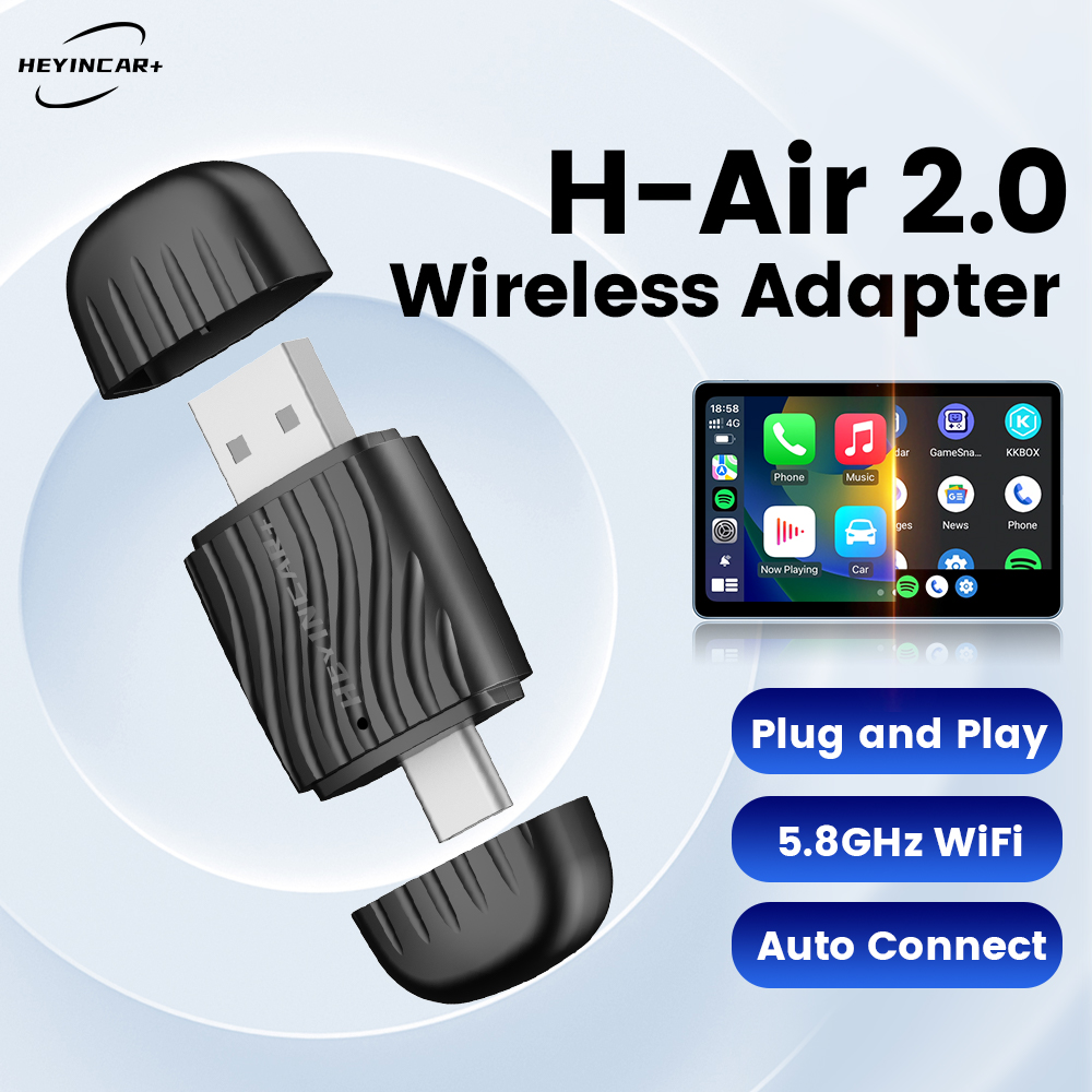 Travel Plug Type C - HEYINCAR 2 in 1 インターフェース ワイヤレス