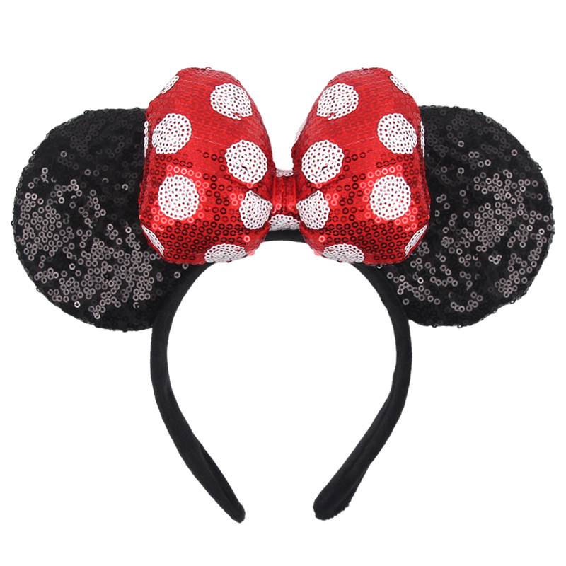Travel Accessories For 10 Year Old Girl - 1pc マウス耳ヘッドバンド女の子と子供用 4 インチ水玉模様のリボンヘアバンドホリデーパーティー旅行 DIY ヘアアクセサリー
