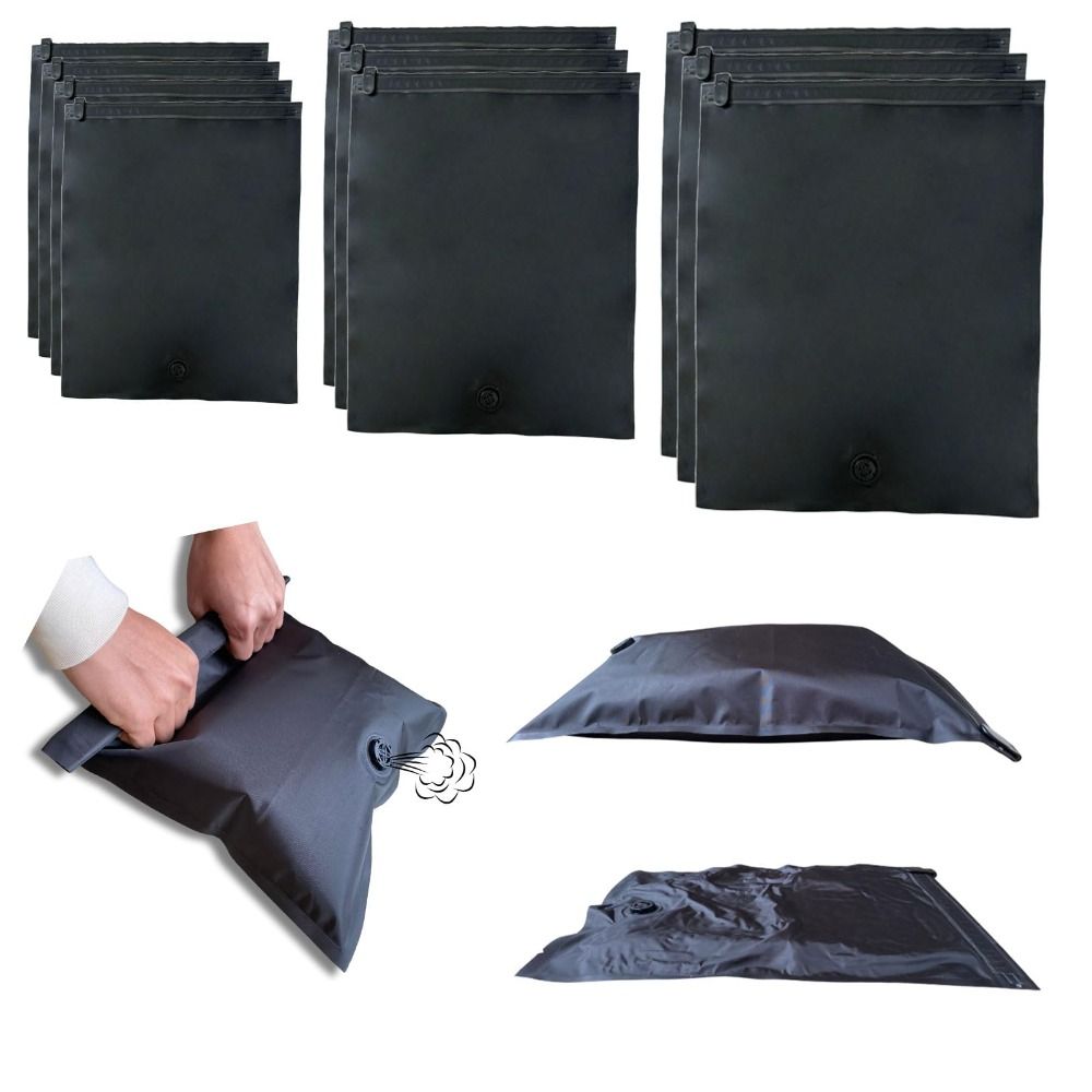 Compression Bag Vacuum - 再利用可能なハンドロール式真空バッグ 防塵ポータブル真空圧縮バッグ 省スペース荷物用真空収納バッグ 旅行用