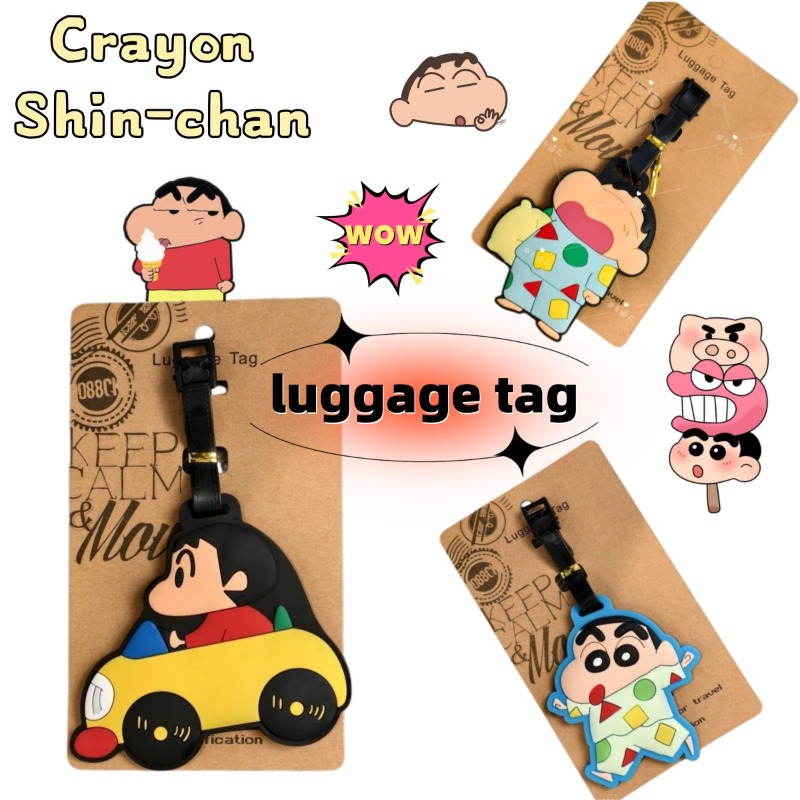 Travel Accessories Cute - クレヨンしんちゃん漫画アニメキャラクターファッション荷物タグかわいいバッグ旅行携帯用吊り下げアクセサリー装飾ギフト