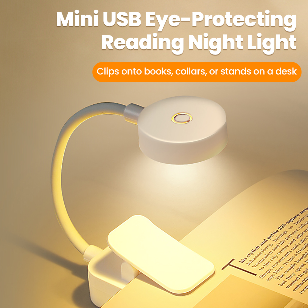 Travel Reading Accessories - 電池式LEDブックライト クリップ式読書灯 3モード フレキシブルネック ポータブル アイケア