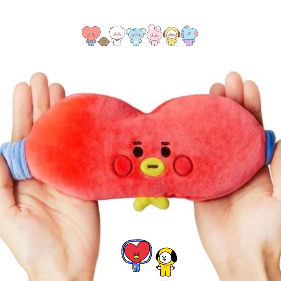 Travel Accessories Cute - BT21漫画のかわいいぬいぐるみアイマスク カワイイ 男女兼用 旅行 オフィス 昼寝
