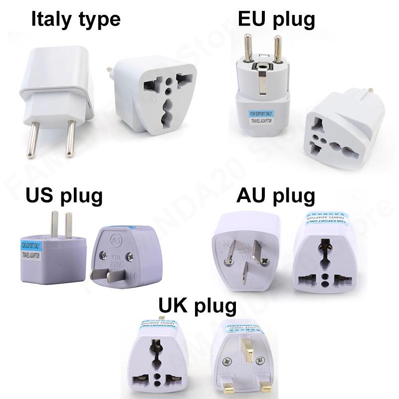 Travel Accessories Uk - ユニバーサルUS/UK/AU/DE/イタリアプラグアダプター、アメリカからヨーロッパへ、AC電源ウォールチャージャーアダプターコンバーター、旅行用2ピンソケットM20