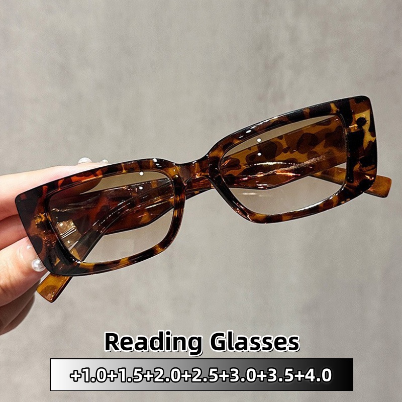 Travel Reading Accessories - 旅行や外出に最適なファッショナブルなスクエアフレーム老眼鏡、高精細UV保護メガネ +1.0～+4.0