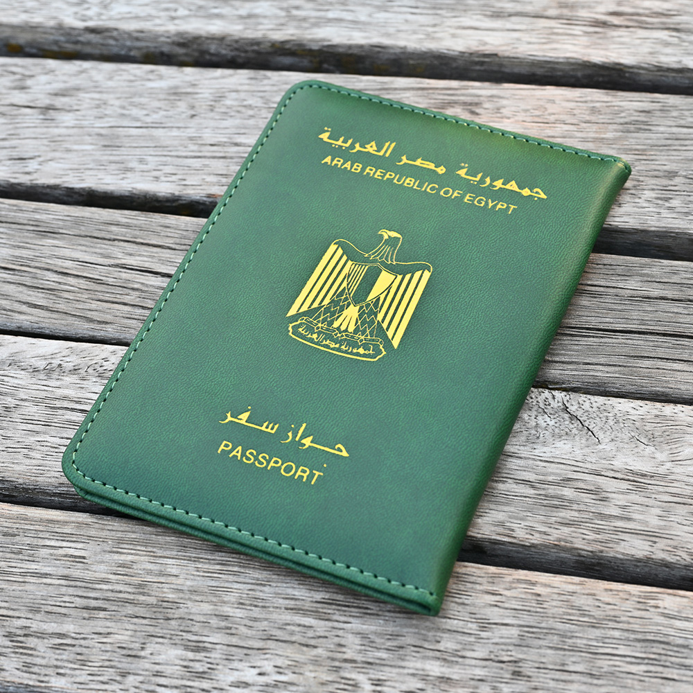Travel Accessories Egypt - アラブ共和国エジプトパスポートカバー旅行パスポートカバーエジプト用ブックパスポートホルダーカスタマイズ