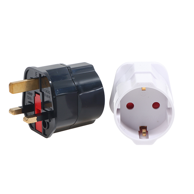 Travel Accessories Uk - 1個入り EUユーロ2ピンから英国3ピンプラグへのACユニバーサルアダプター、旅行用コンバーター（ヨーロッパ用）
