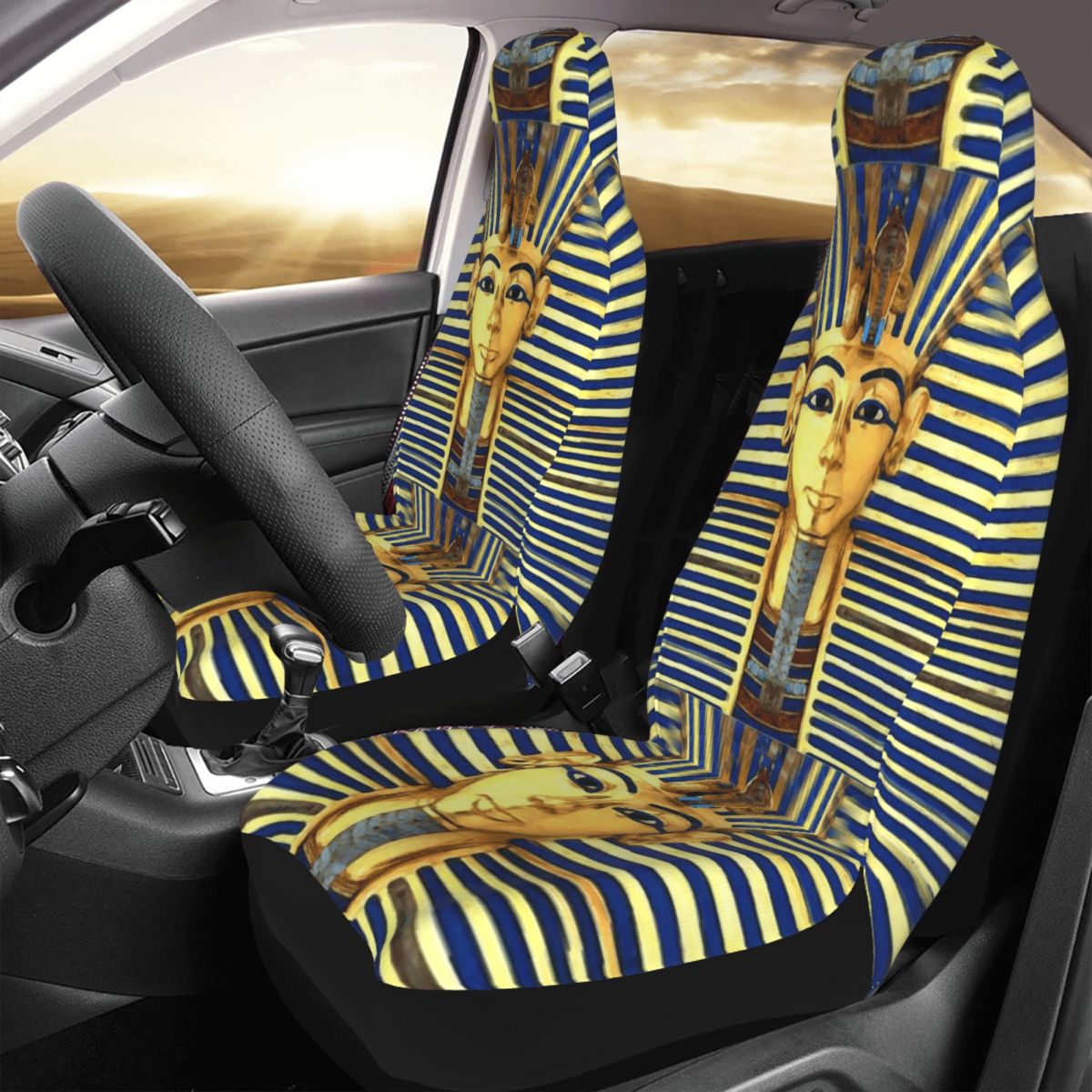 ファラオ王ツタンカーメンゴールドラピスユニバーサルカーシート - Travel Accessories Egypt のレビューと価格