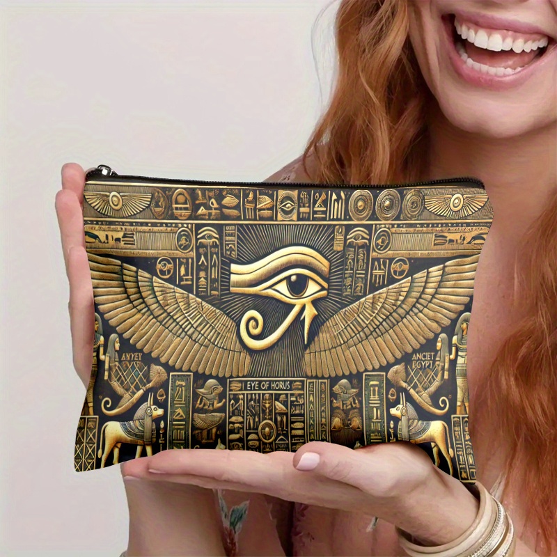 古代エジプトのホルスの目化粧品バッグ旅行用多機能収納バッグ文 - Travel Accessories Egypt のレビューと価格
