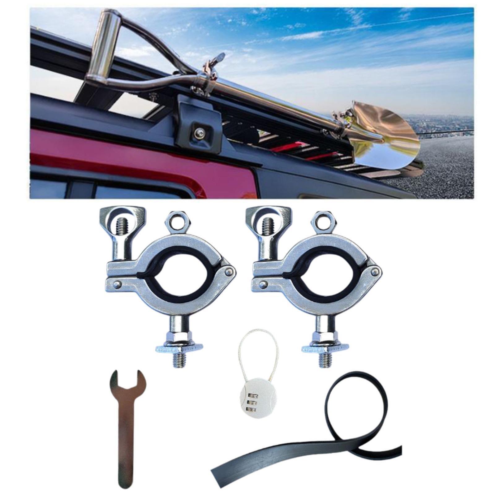 ルーフラックショベルマウント ステンレス製クランプ トラック - Travel Accessories For Road Trip のレビューと価格