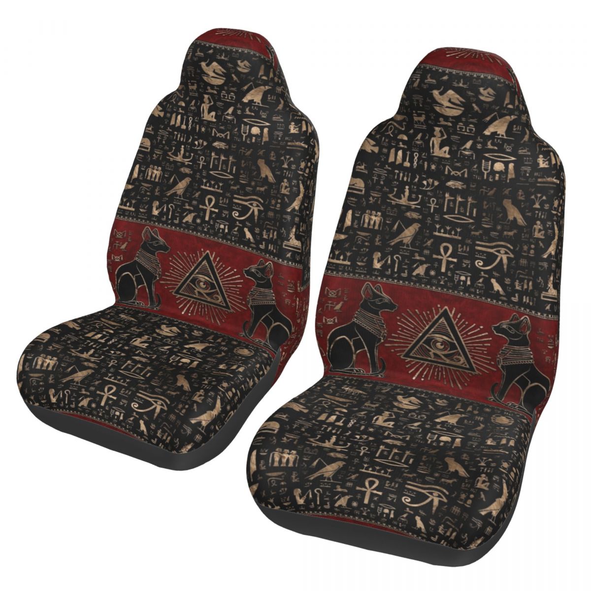 エジプトのホルスの猫の目ユニバーサルカーシートカバー四季旅行 - Travel Accessories Egypt のレビューと価格