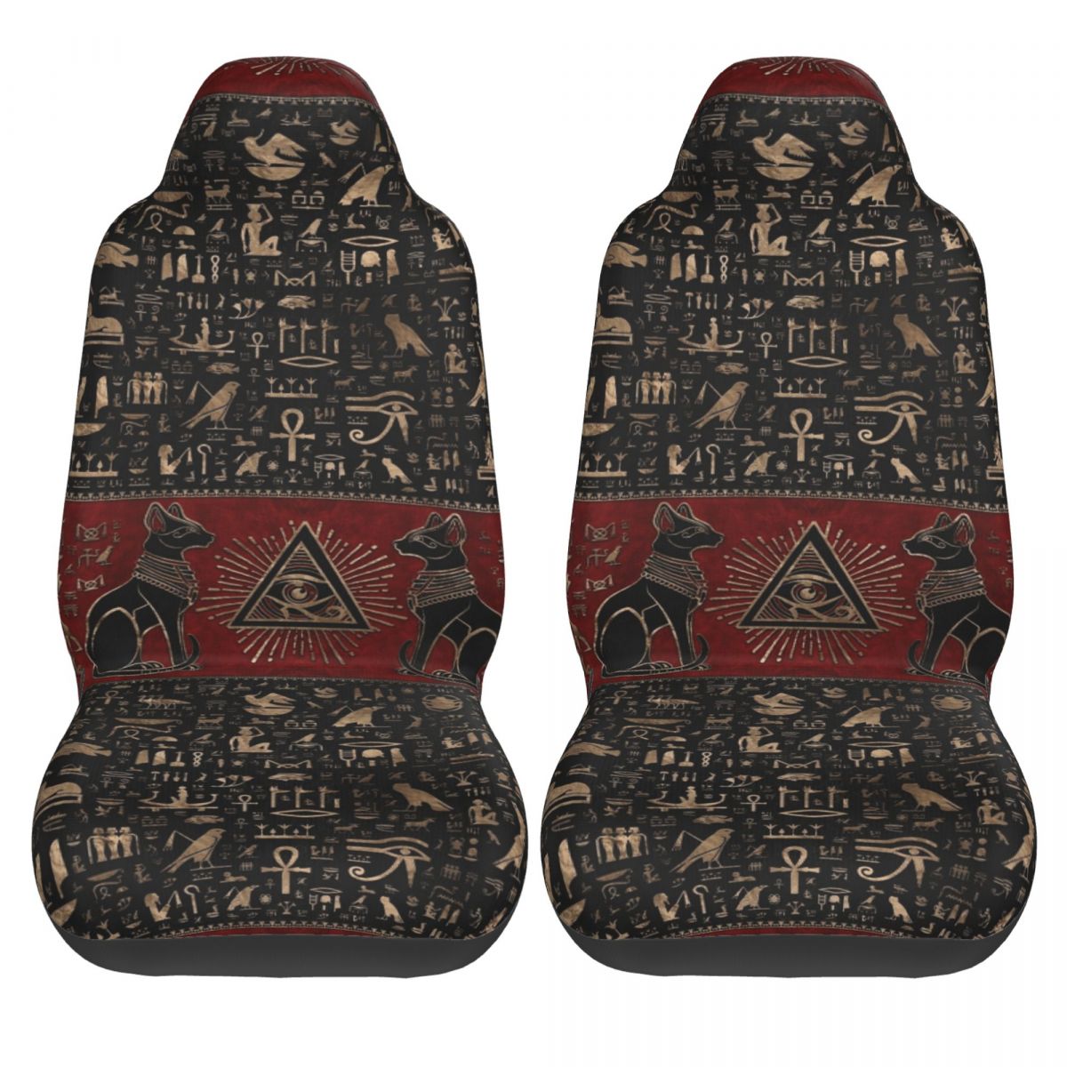 エジプトのホルスの猫の目ユニバーサルカーシートカバー四季旅行 - Travel Accessories Egypt のレビューと価格