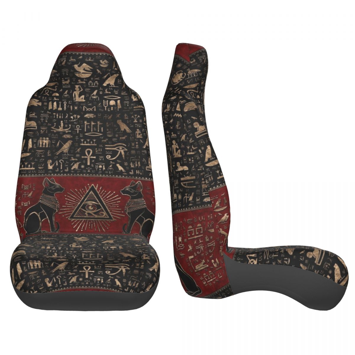 エジプトのホルスの猫の目ユニバーサルカーシートカバー四季旅行 - Travel Accessories Egypt のレビューと価格