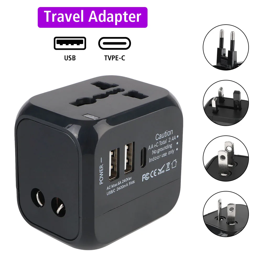 オールインワン壁掛け式トラベルチャージャーアダプター - 米 - Travel Accessories Uk のレビューと価格
