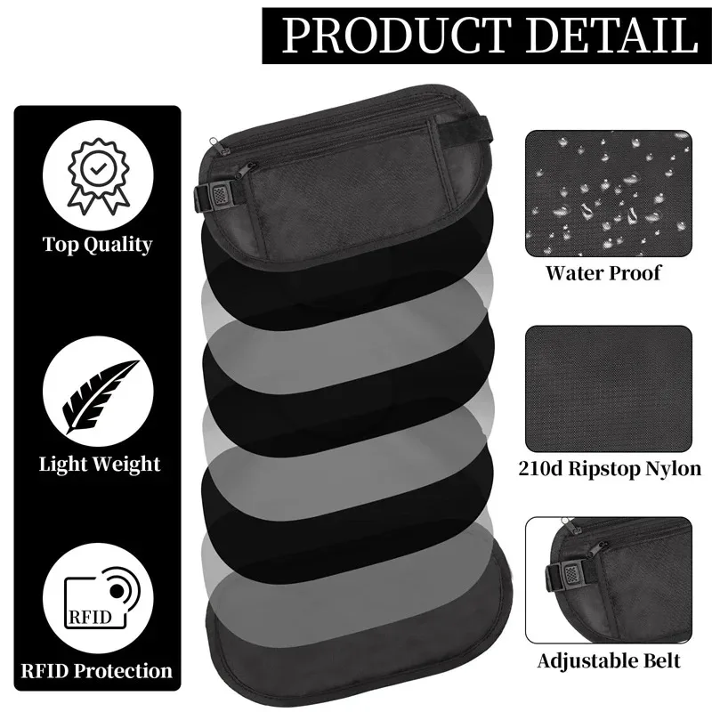 スポーツランニング用ウエストバッグ、隠せるトラベルウエストポ - Money Belt Hidden のレビューと価格