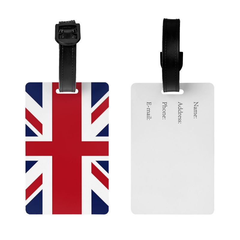 レトロなユニオンジャック柄のラゲージタグ、ネームカード付きプ - Travel Accessories Uk のレビューと価格