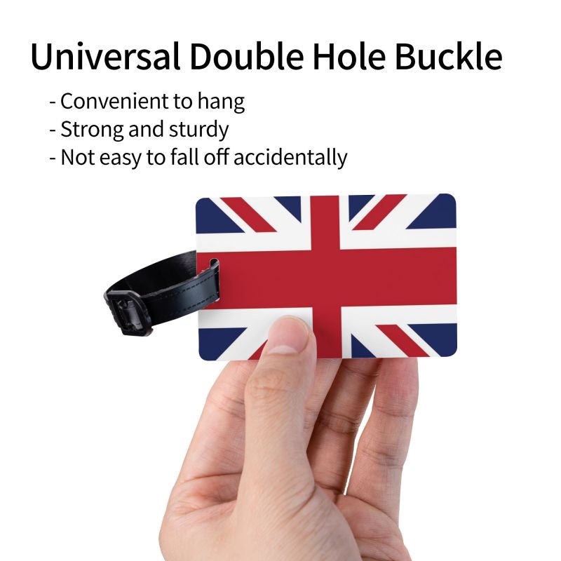 レトロなユニオンジャック柄のラゲージタグ、ネームカード付きプ - Travel Accessories Uk のレビューと価格