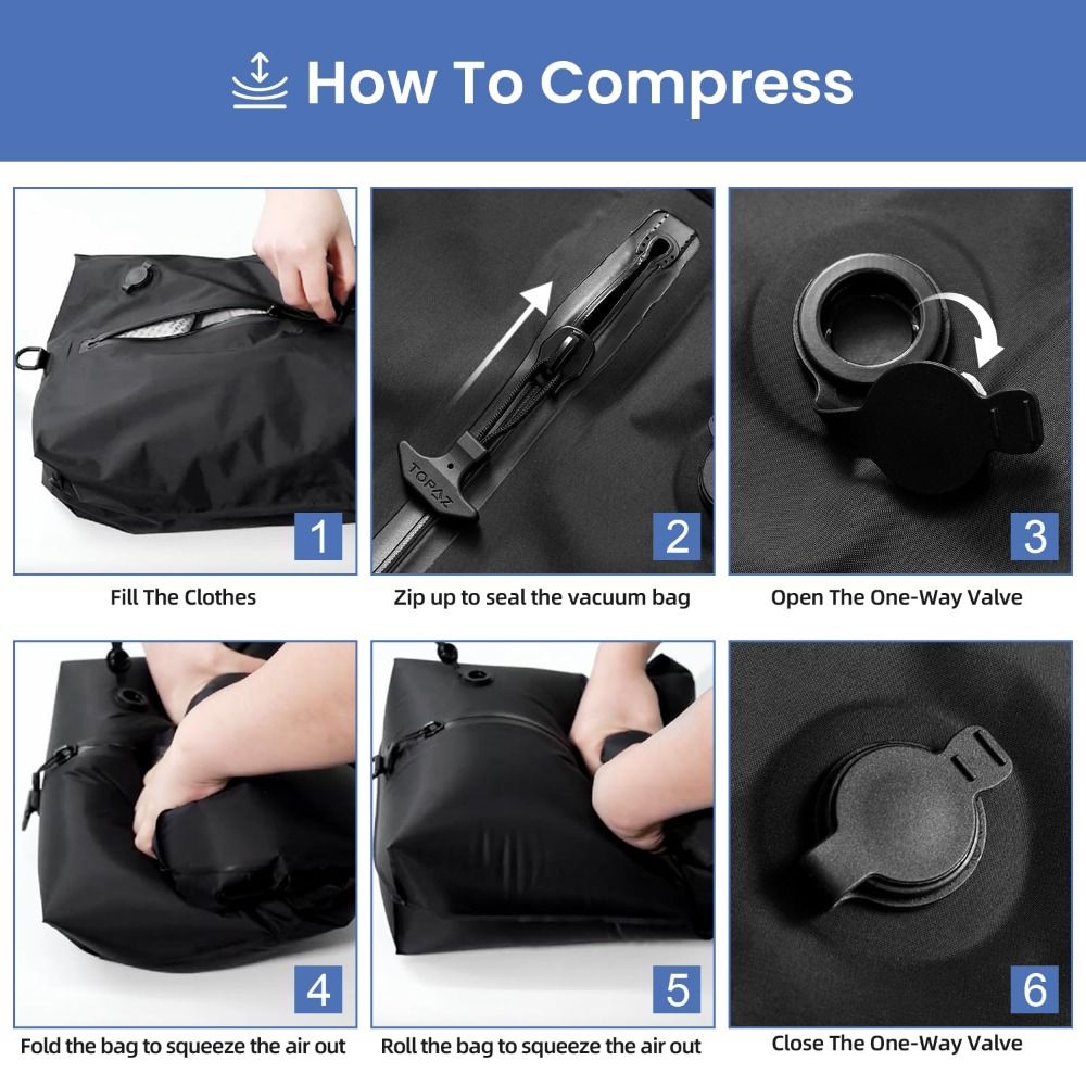 旅行用再利用可能真空バッグ 防水省スペース真空圧縮バッグ 防 - Compression Bag Vacuum のレビューと価格