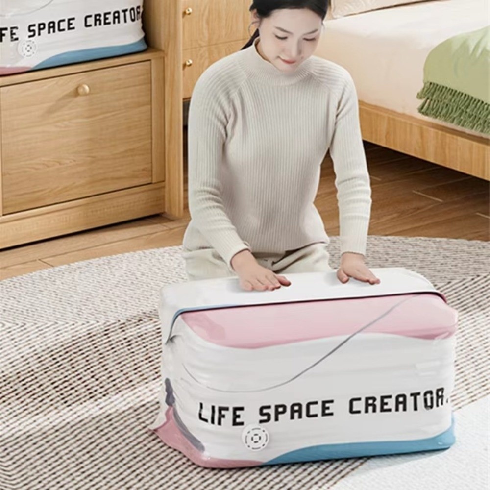 プレス＆シール真空収納バッグ 省スペースキューブ圧縮収納圧縮 - Compression Bag Vacuum のレビューと価格