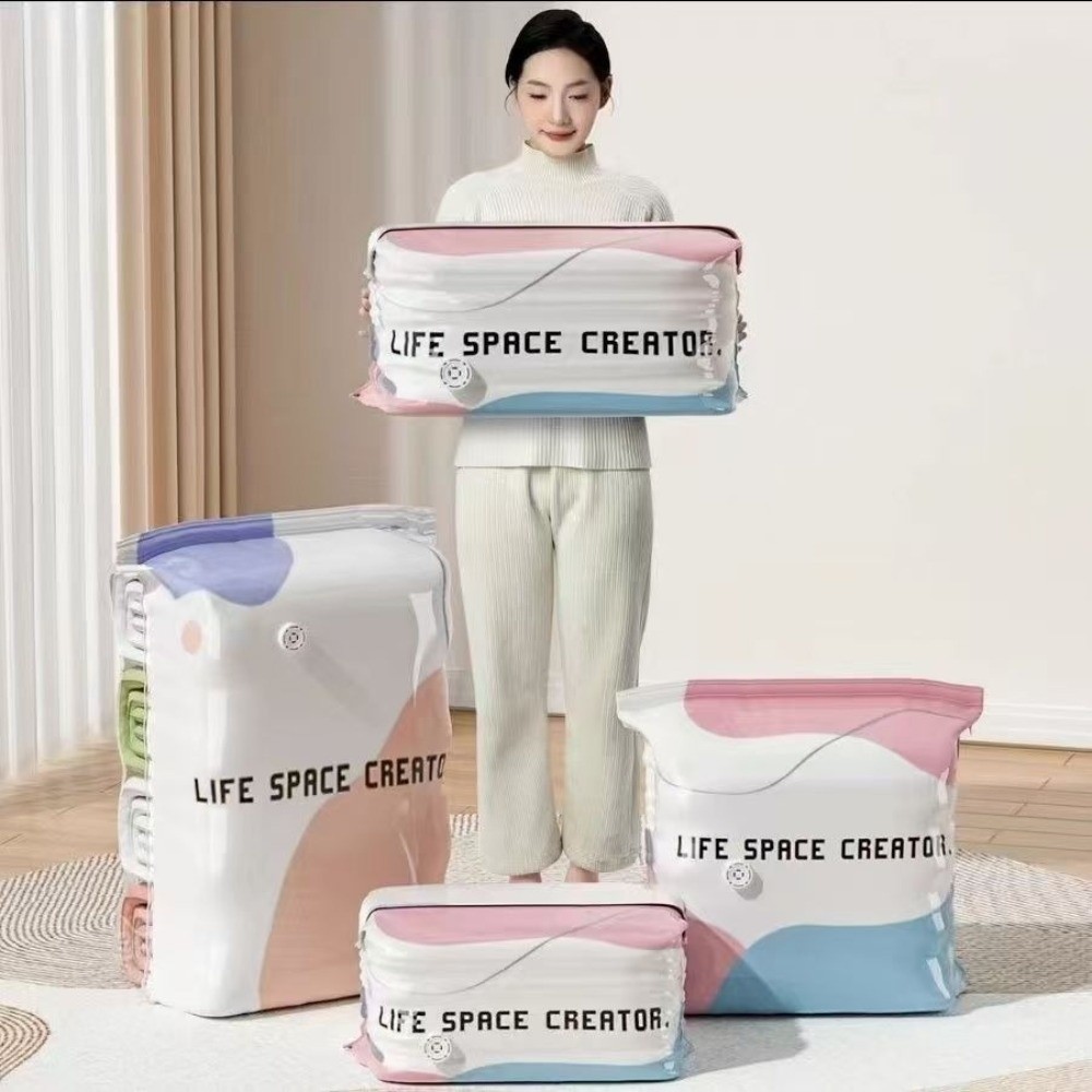 プレス＆シール真空収納バッグ 省スペースキューブ圧縮収納圧縮 - Compression Bag Vacuum のレビューと価格