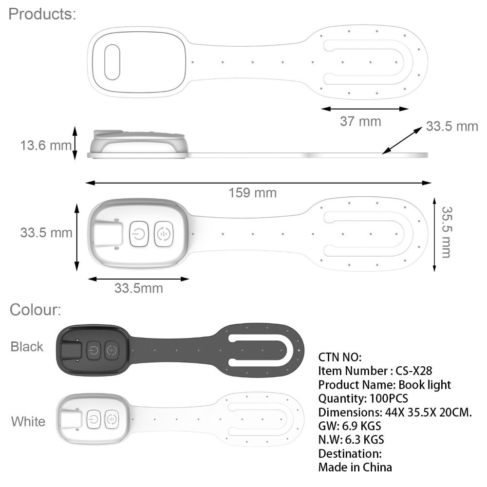 2-in-1 クリップオンブックライト 調光可能な明るさ付き - Travel Reading Accessories のレビューと価格