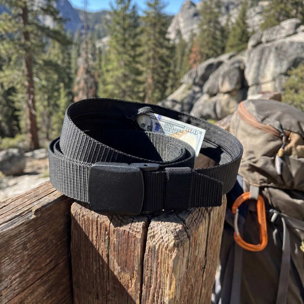 男性用盗難防止トラベルベルト、隠しマネーポケット付き、アウト - Money Belt Hidden のレビューと価格