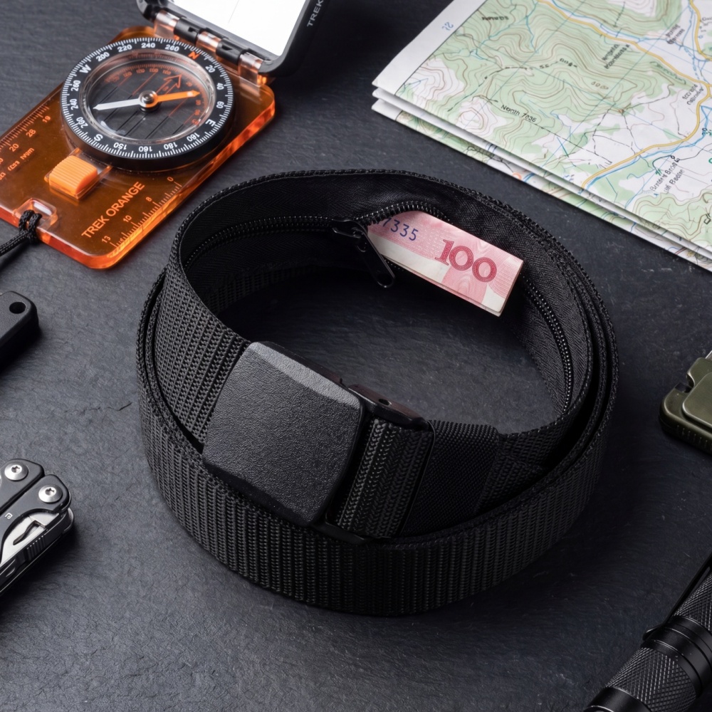 男性用盗難防止トラベルベルト、隠しマネーポケット付き、アウト - Money Belt Hidden のレビューと価格