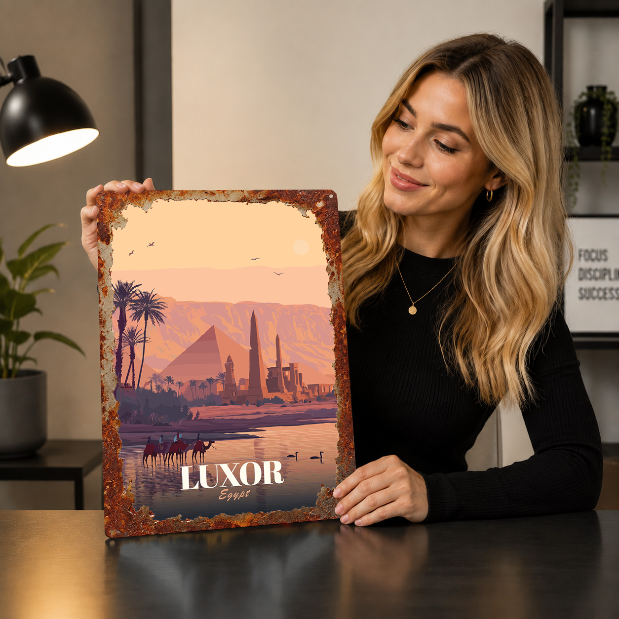 ルクソール エジプト旅行メタルポスター ファンや愛好家への完 - Travel Accessories Egypt のレビューと価格