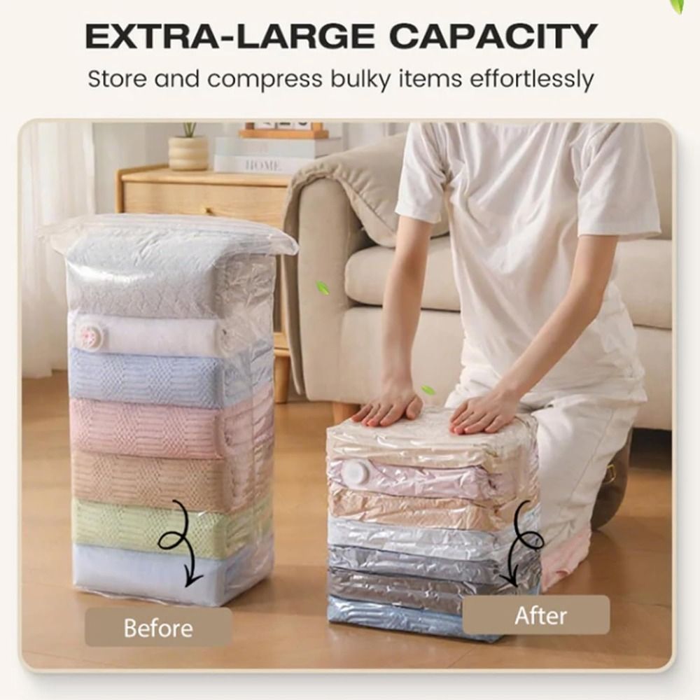 ポンプ不要真空収納バッグ 防塵 大容量 シール圧縮バッグ プ - Compression Bag Vacuum のレビューと価格