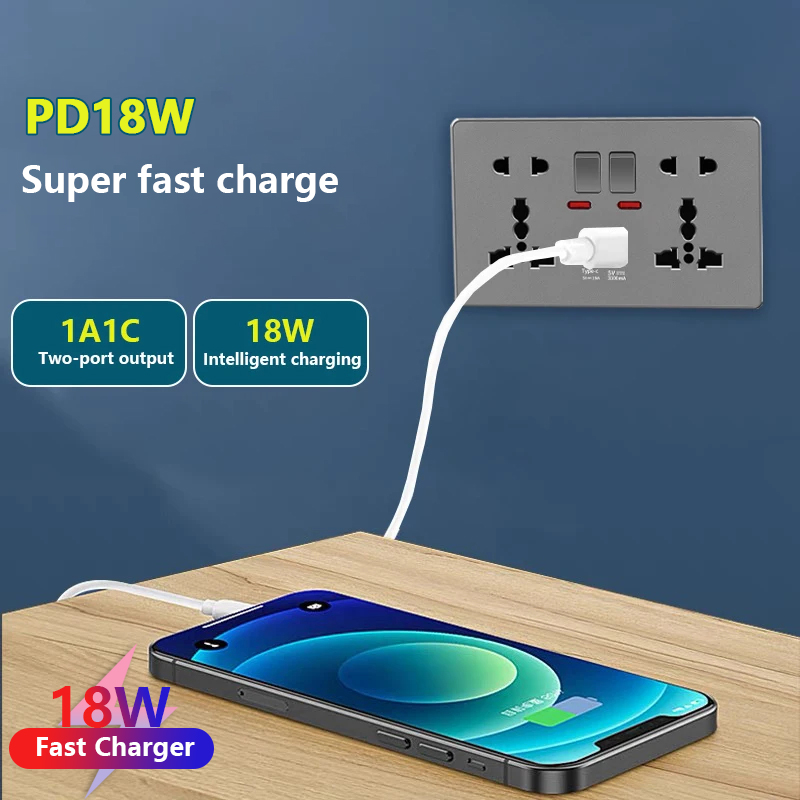 英国 13A USB タイプ c 18 ワット急速充電壁電源 - Travel Accessories Uk のレビューと価格