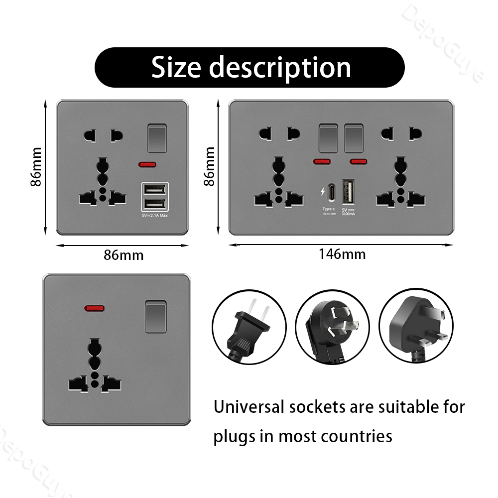 英国 13A USB タイプ c 18 ワット急速充電壁電源 - Travel Accessories Uk のレビューと価格