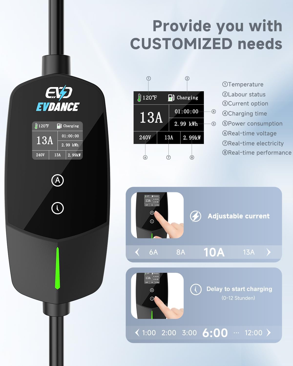 EVDANCE ポータブルEV充電器 タイプ2 UKプラグ  - Travel Accessories Uk のレビューと価格