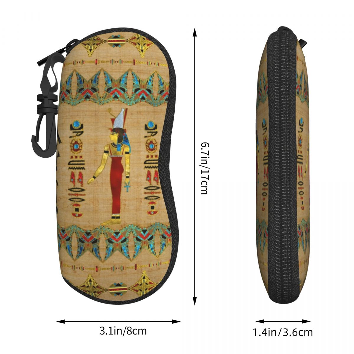 カスタムエジプトムトシンボルシェルメガネケースユニセックス旅 - Travel Accessories Egypt のレビューと価格