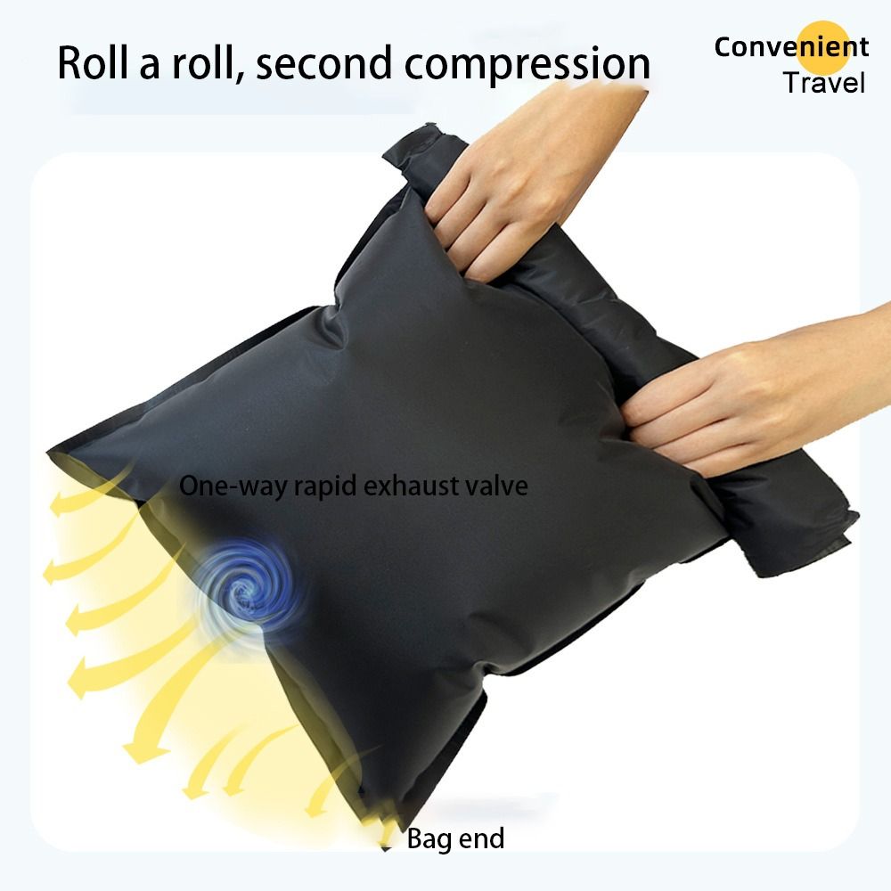 再利用可能なハンドロール式真空バッグ 防塵ポータブル真空圧縮 - Compression Bag Vacuum のレビューと価格