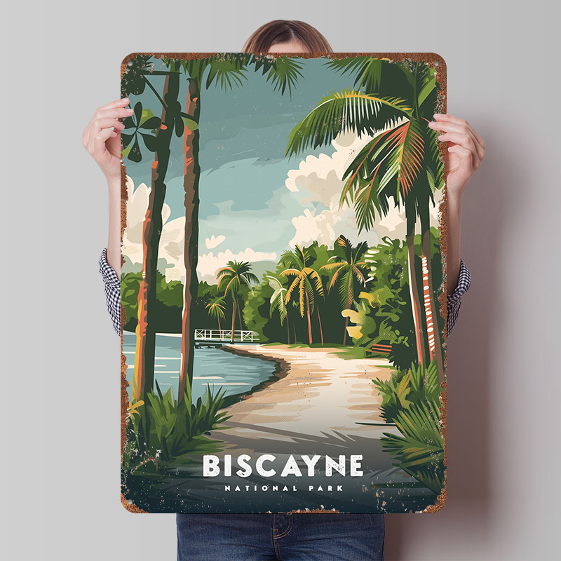 ビスケイン国立公園旅行ポスターカスタマイズされたヴィンテージ - Travel Accessories For Europe のレビューと価格