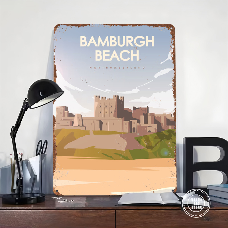 バンバーグビーチノーサンダーランド旅行ポスターカスタマイズさ - Travel Accessories For Europe のレビューと価格