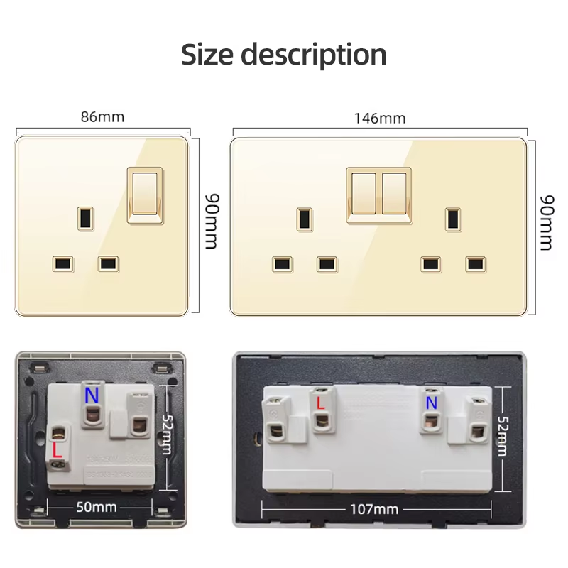 PSSRISE 全面強化ガラス製ウォールランプスイッチボタン - Travel Accessories Uk のレビューと価格