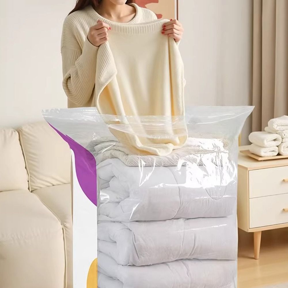 ポンプ不要真空収納バッグ 大容量 プレス＆シール式 圧縮バッ - Compression Bag Vacuum のレビューと価格