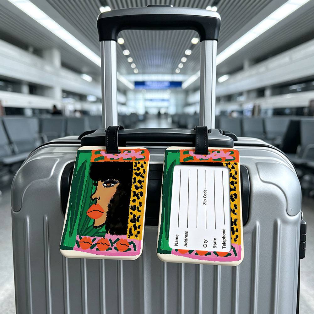 抽象的な古代エジプトの蛇と豹のPVC製ラゲージタグ、情報カー - Travel Accessories Egypt のレビューと価格