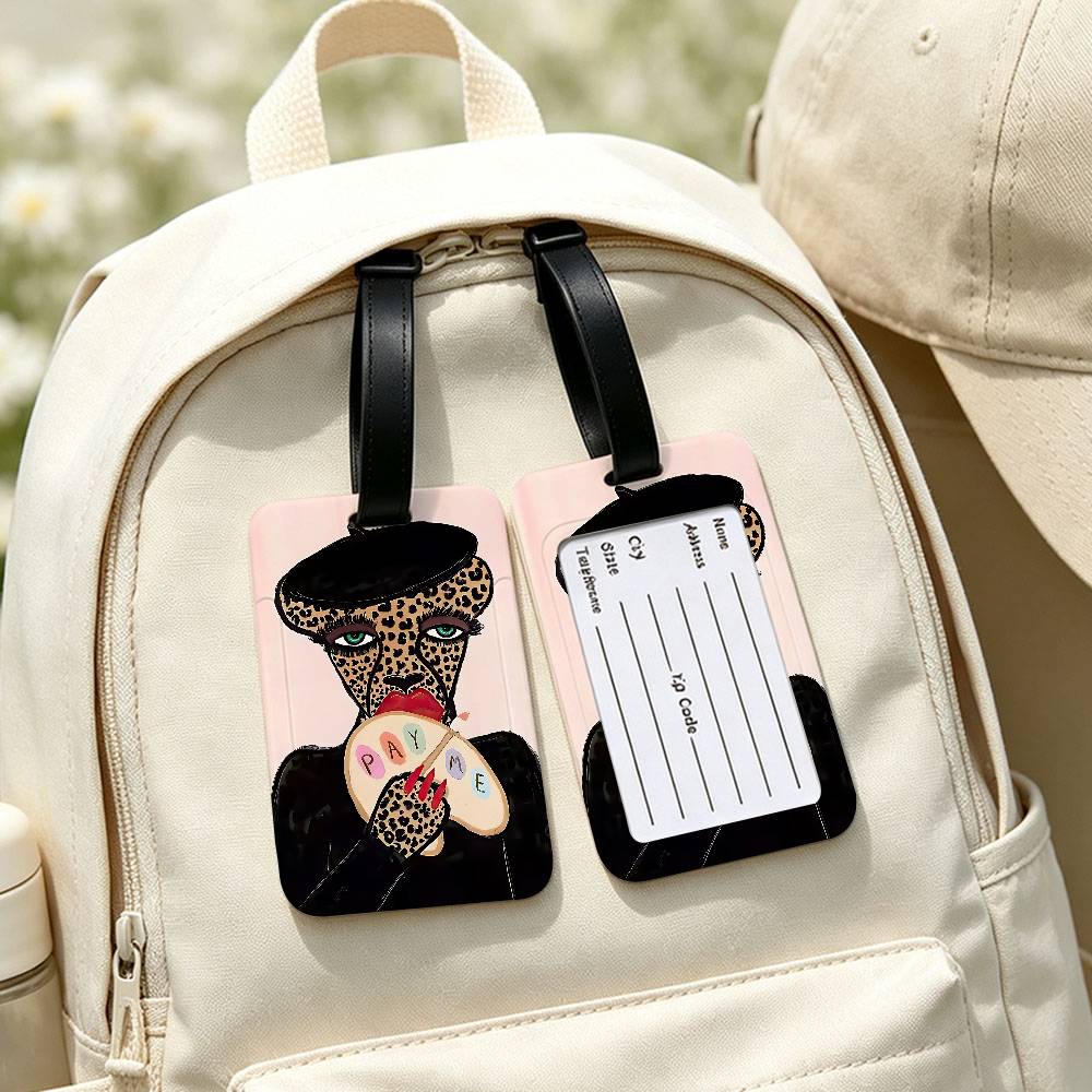 抽象的な古代エジプトの蛇と豹のPVC製ラゲージタグ、情報カー - Travel Accessories Egypt のレビューと価格