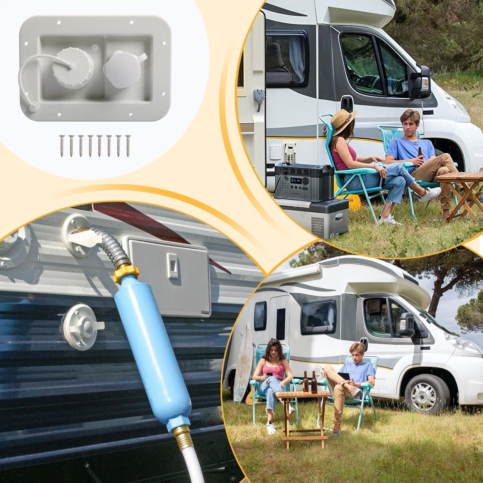 RV シティ給水口 2 ポートポータブル車両アクセサリー R - Travel Accessories For Road Trip のレビューと価格