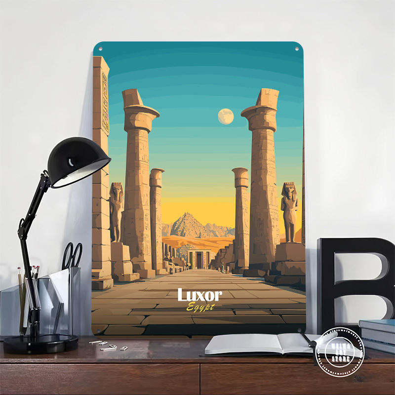 ルクソール エジプト旅行メタルポスター ファンや愛好家への完 - Travel Accessories Egypt のレビューと価格