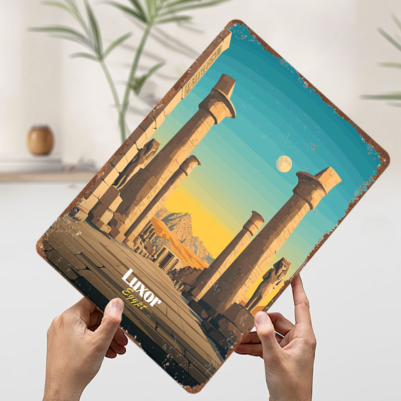 ルクソール エジプト旅行メタルポスター ファンや愛好家への完 - Travel Accessories Egypt のレビューと価格