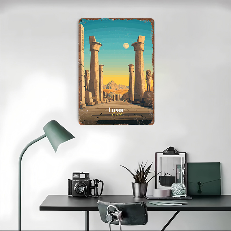 ルクソール エジプト旅行メタルポスター ファンや愛好家への完 - Travel Accessories Egypt のレビューと価格